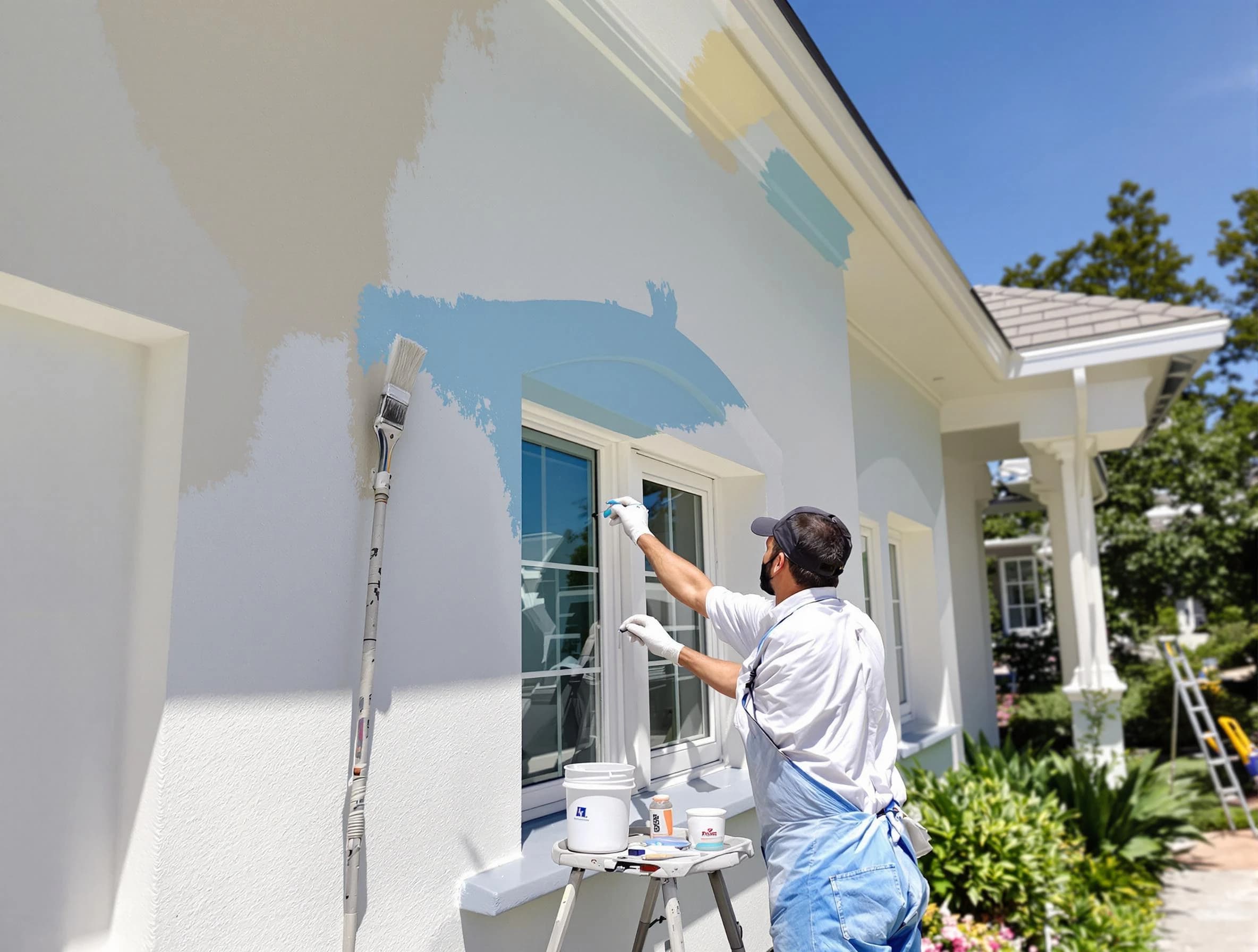 Litchfield Park House Painters professional painting the exterior of a house in Litchfield Park, AZ
