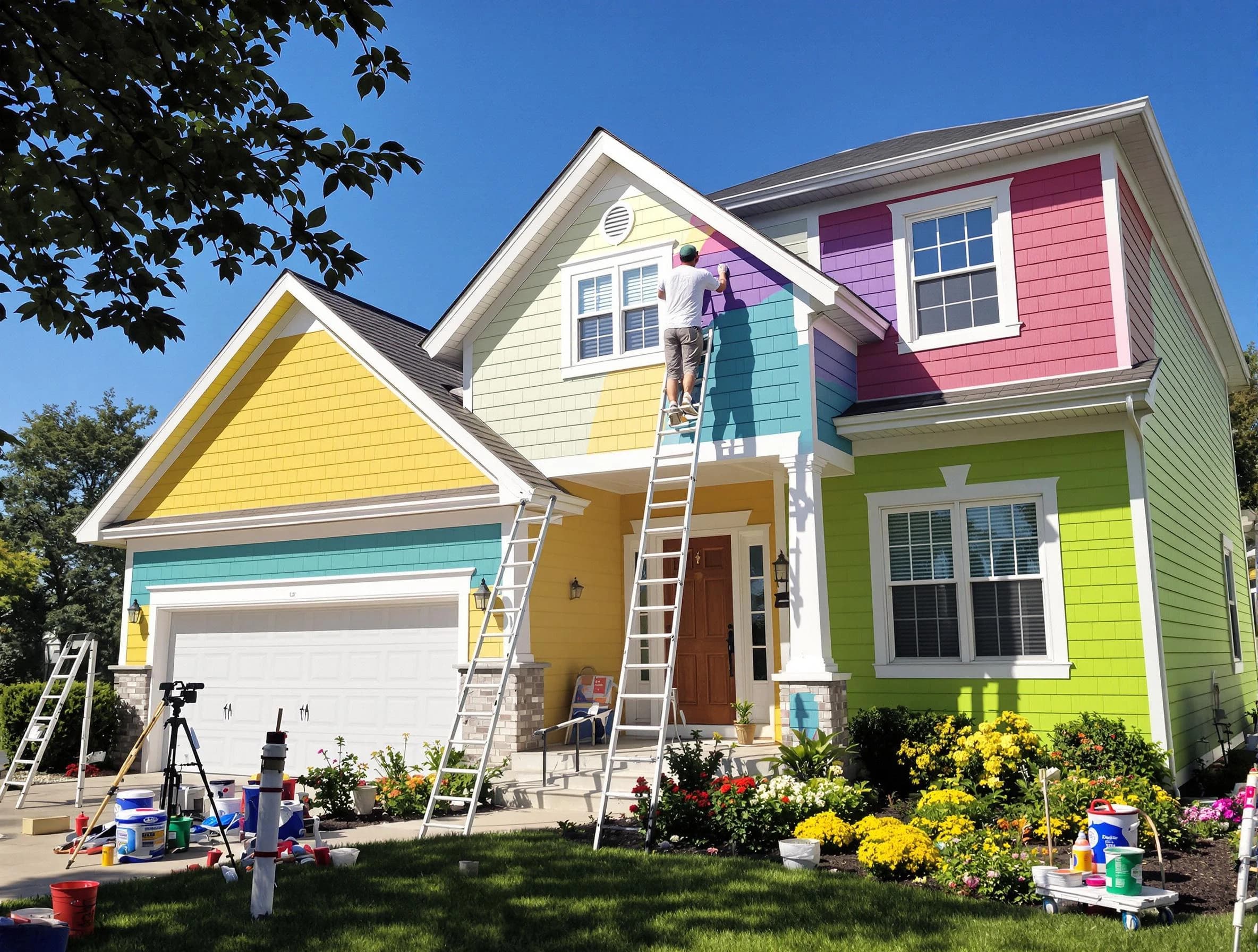 Litchfield Park House Painters professionals painting a home exterior in Litchfield Park, AZ