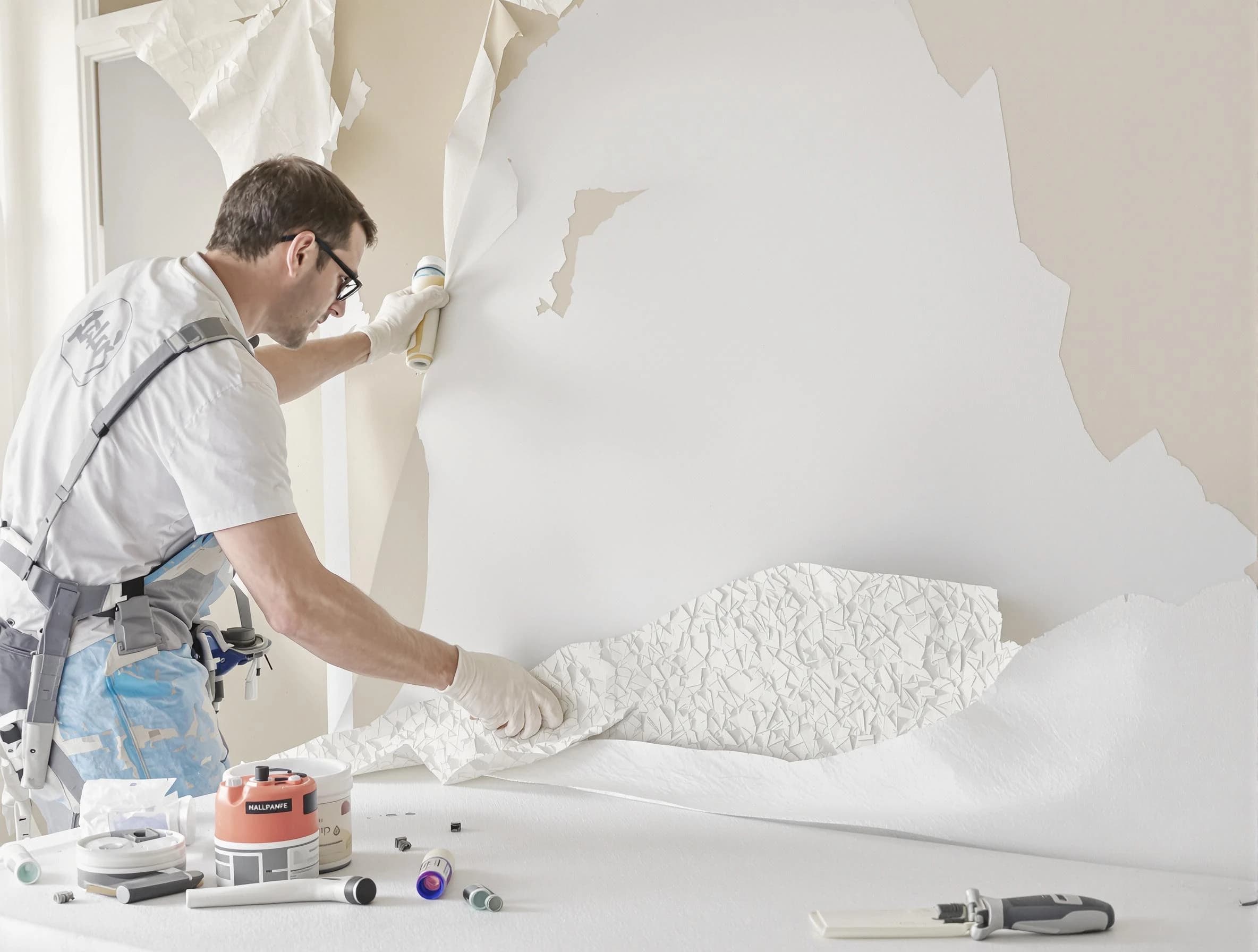 Detailed wallpaper removal and wall prep by Litchfield Park House Painters in Litchfield Park