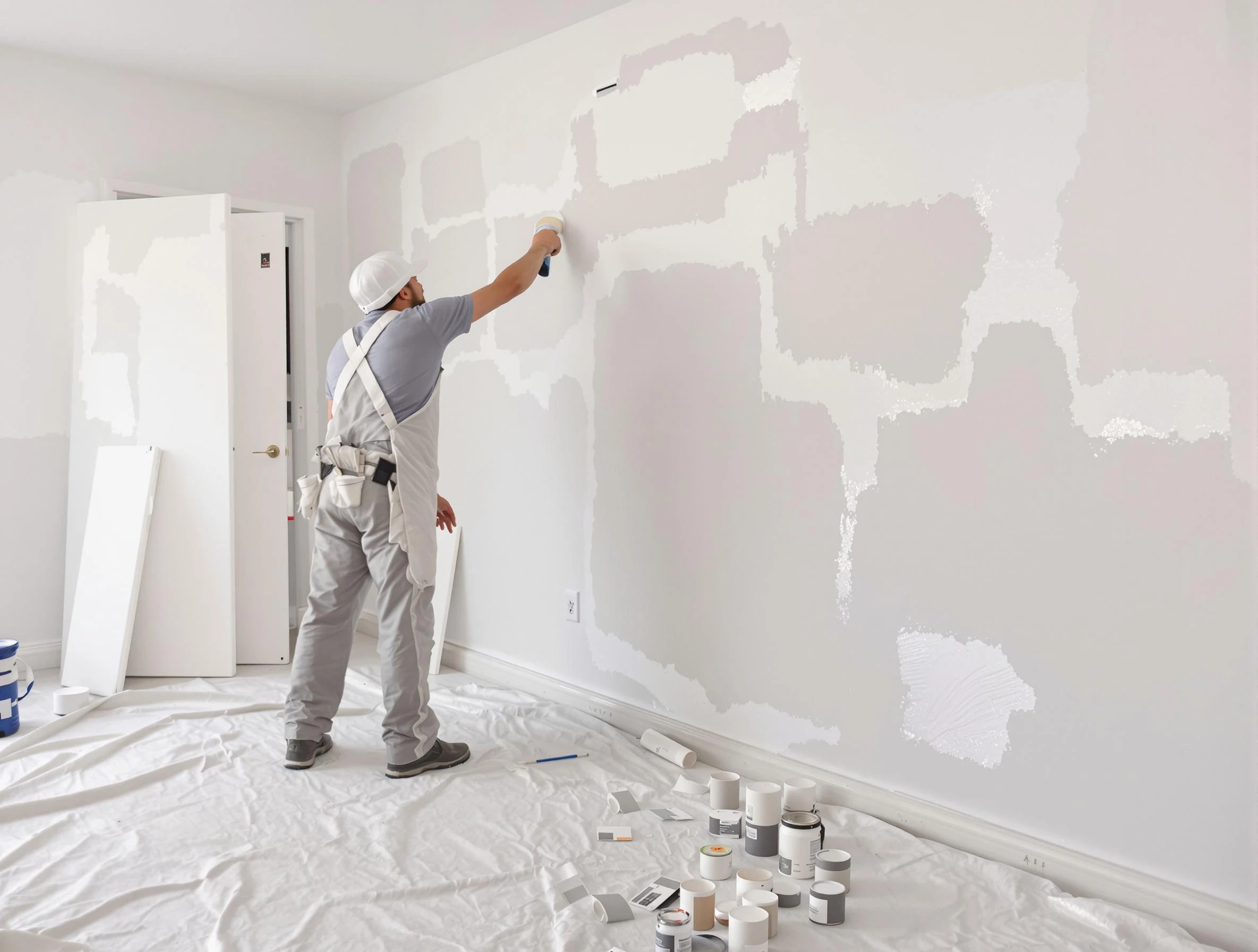 Before and after drywall repair by Litchfield Park House Painters in Litchfield Park